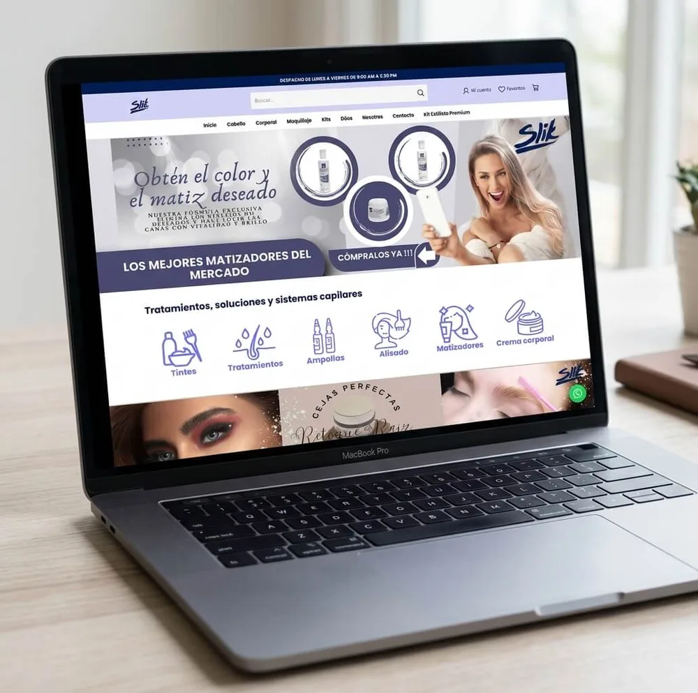 Tienda online de Slik creada con Sellibrí